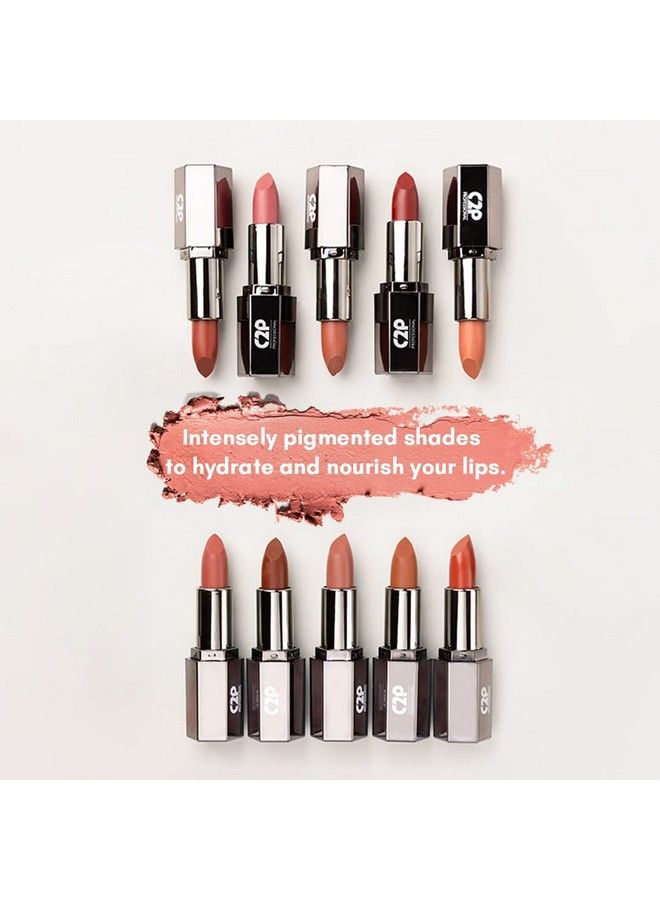 C2P Pro Lip Fx Matte Lipstick Long Lasting Pigmented Silky Smooth Creamy Matte Finish With Vitamin E Shea Butter For Hydration And Moisturization (3.5 Gm Cinnamon 22)