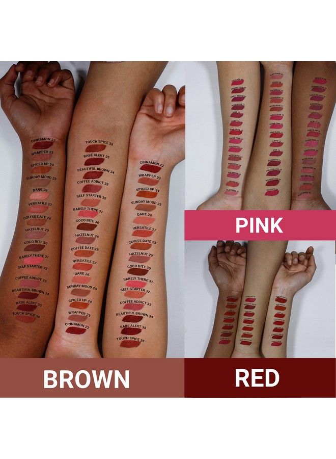 C2P Pro Lip Fx Matte Lipstick Long Lasting Pigmented Silky Smooth Creamy Matte Finish With Vitamin E Shea Butter For Hydration And Moisturization (3.5 Gm Cinnamon 22)