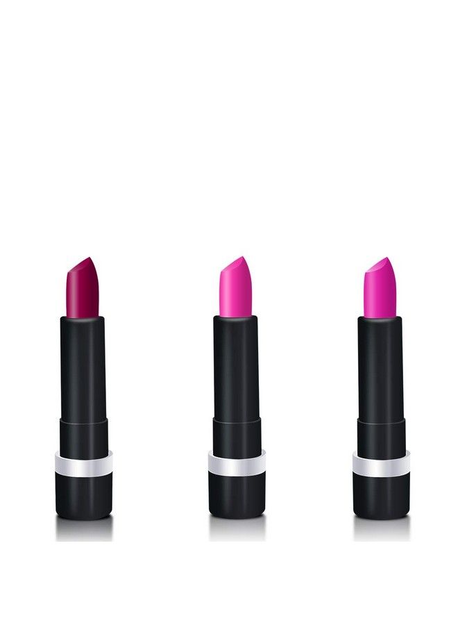 Retro Matte Lipstick Baby Pink 3.5Gm Combo (Pack Of 3);Infused With Vitamin E;Gives Comfortable Matte Finish;Long Lasting Lip Stains