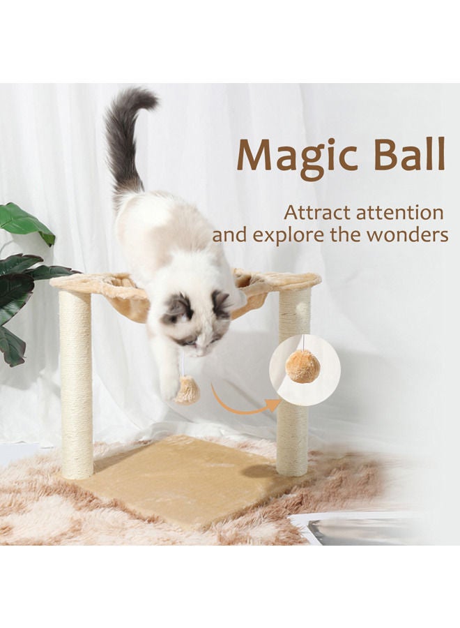 Cat Scratching Post Nest, Indoor Cat With Sisal Scratching Post Cat Tree, Kitten Toys Scratching Post Game Interactive (Hanging Ball)