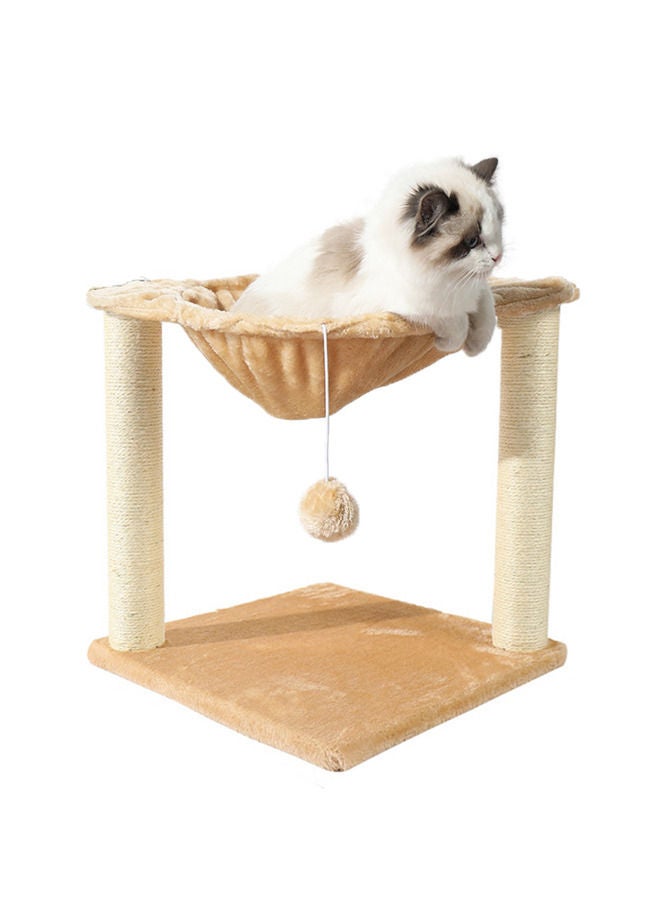 Cat Scratching Post Nest, Indoor Cat With Sisal Scratching Post Cat Tree, Kitten Toys Scratching Post Game Interactive (Hanging Ball)