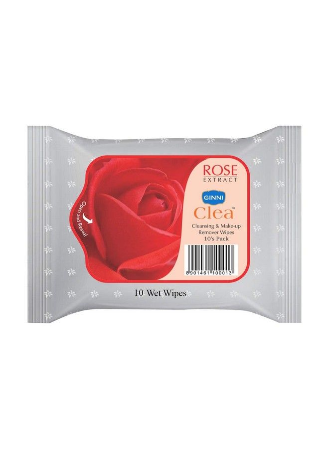 Magic Coin Tissues (50 Pcs) ; Clea Makeup Remover Cleansing Wipes With Rose (Pack Of 7 10 Wipes/Pack)