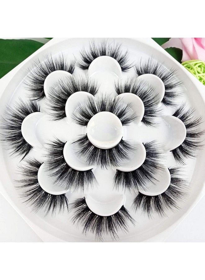 7 Pairs False Eyelashes Party Look 3D Lashes 1518Mm Fake Eyelashes For Party