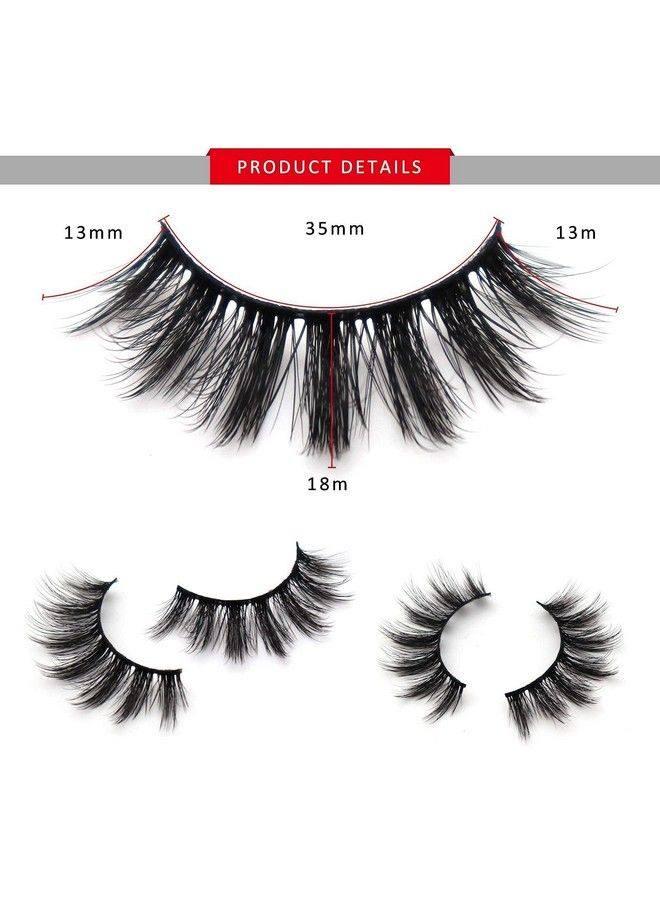 7 Pairs False Eyelashes Party Look 3D Lashes 1518Mm Fake Eyelashes For Party