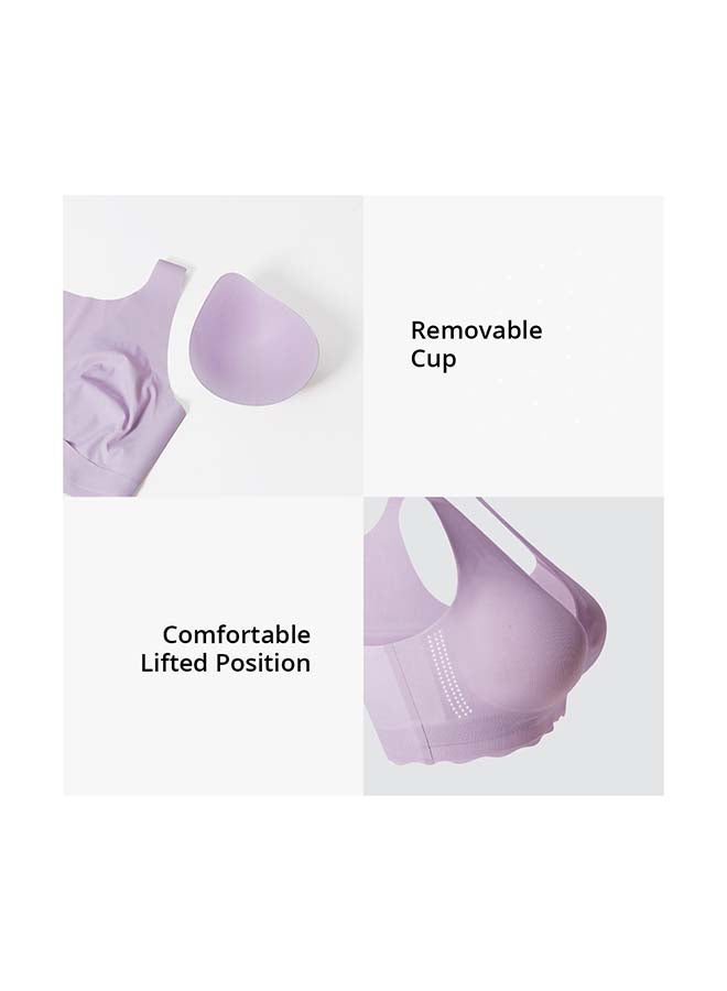 Maternity Cross-Fit Nursing And Sleep Bra (XXL) - Purple