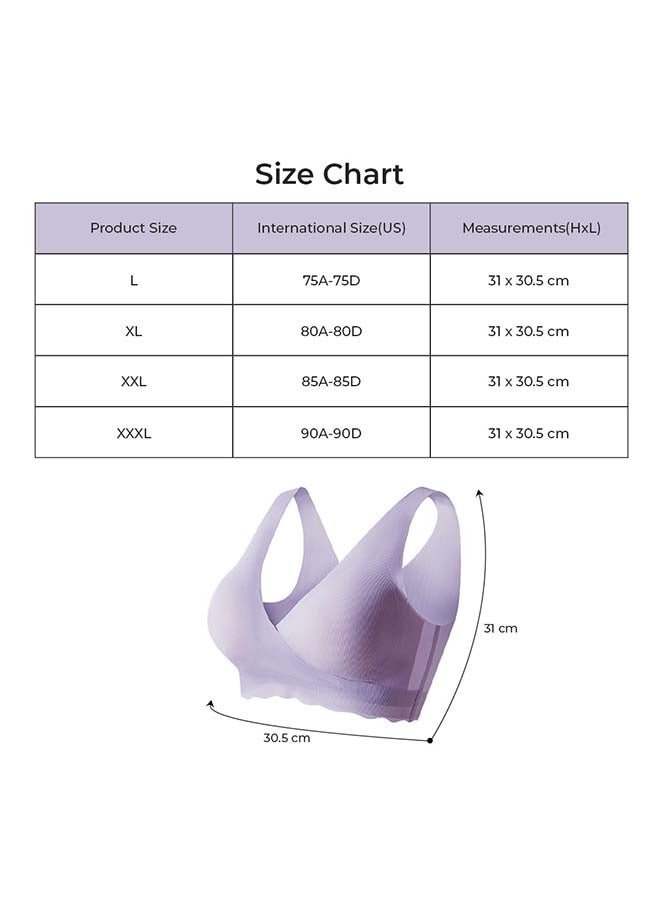 Maternity Cross-Fit Nursing And Sleep Bra (XXL) - Purple