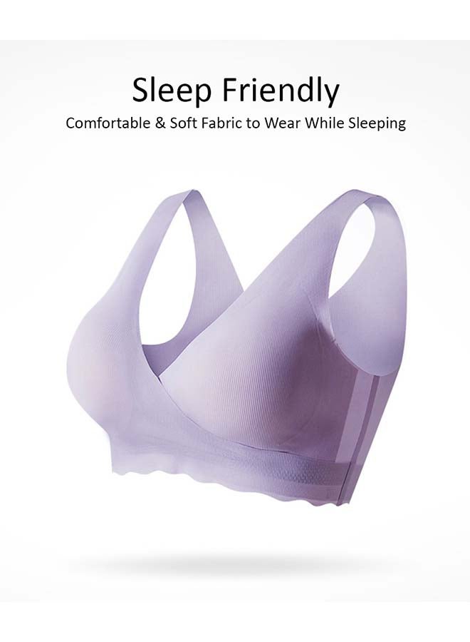 Maternity Cross-Fit Nursing And Sleep Bra (XXL) - Purple