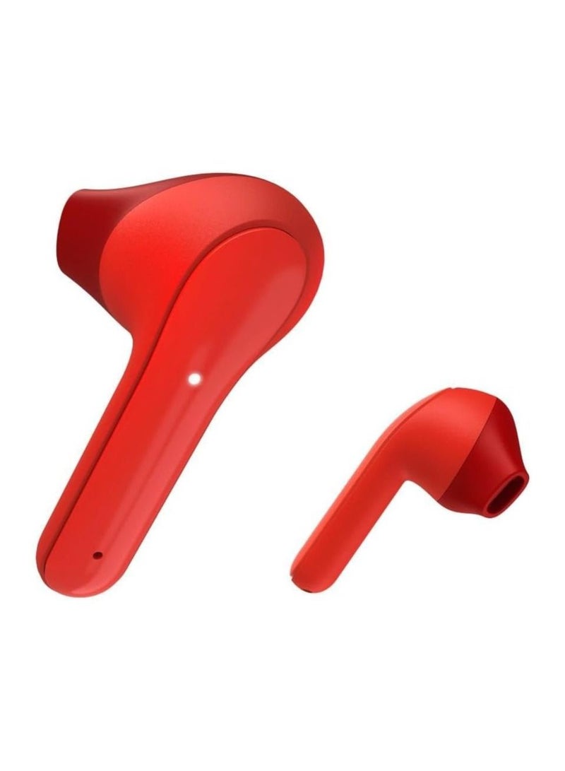 Hama 184075 Freedom Light Bluetooth True Wireless Earbuds, Red