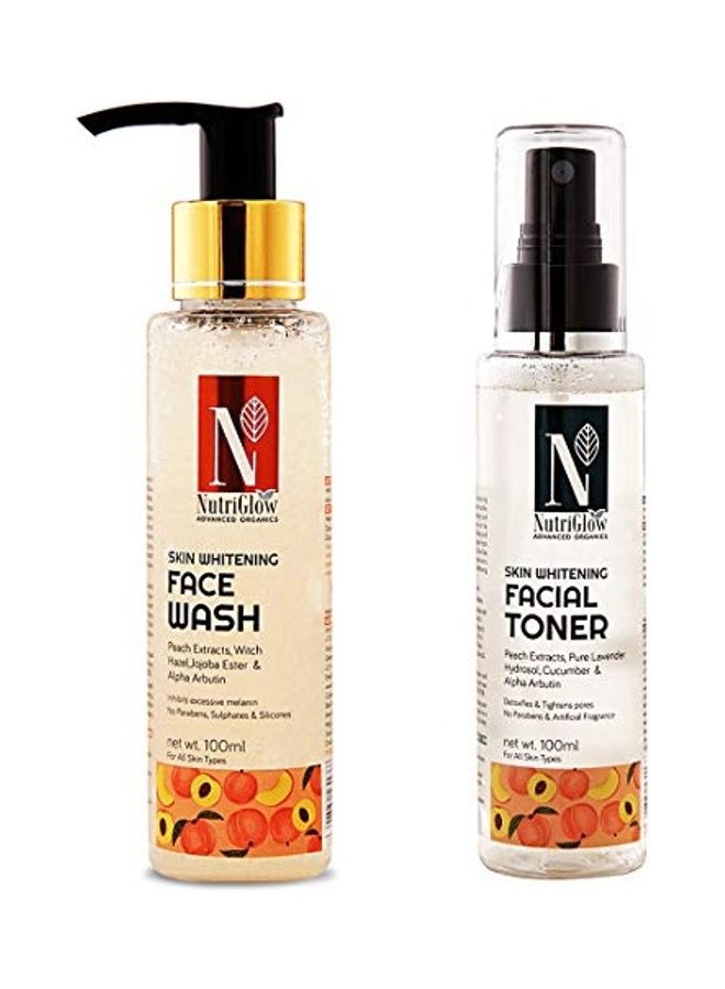 2-Piece Advance Organics Skin Whitening Face Wash Multicolour 200ml