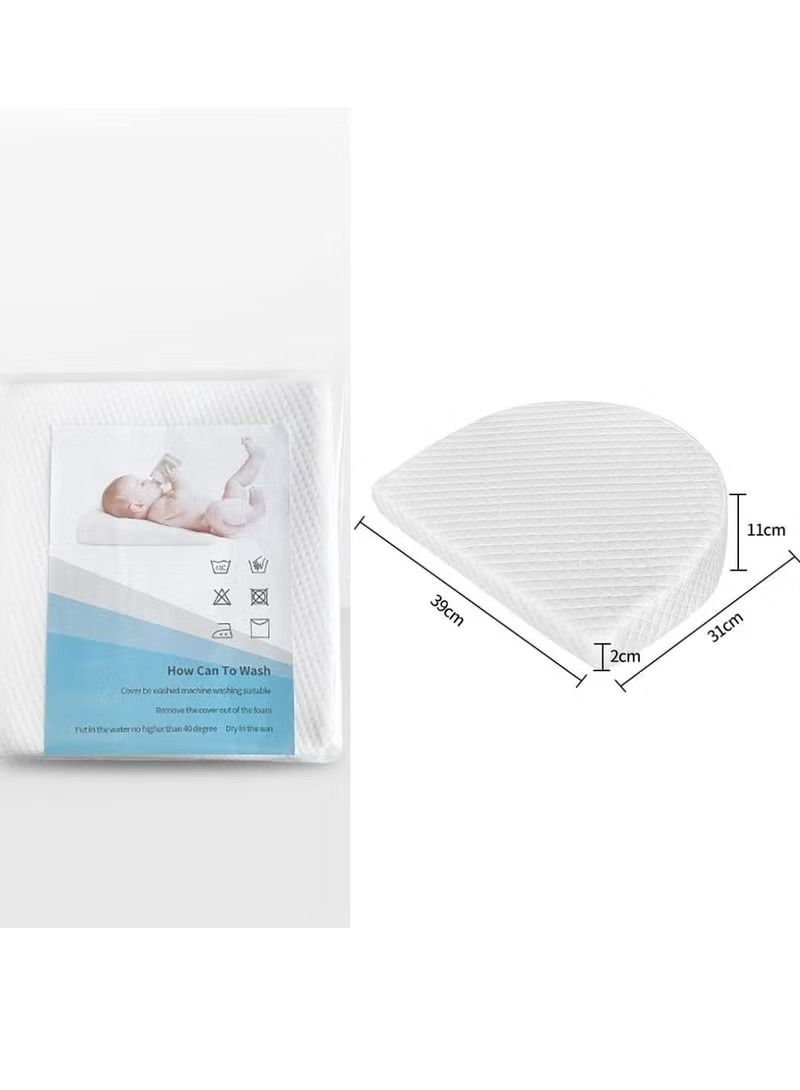 Baby Wedge Pillow ,Soft Round Crib Wedge Pillow With Washable Cover,Feeding Pillows for Reflux Baby Sleep