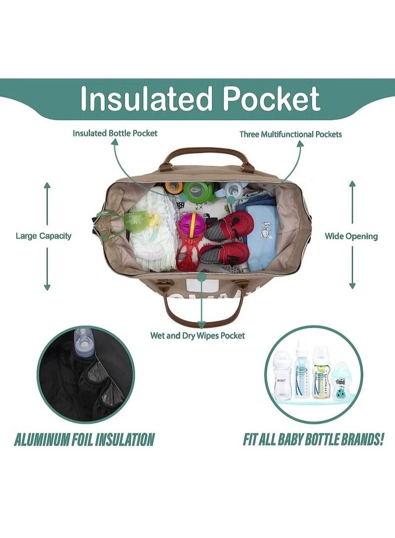 Maternity Labor and Delivery Bag - Mommy Diaper Tote Bag with Organizing Pouches, Stylish and Multifunctional