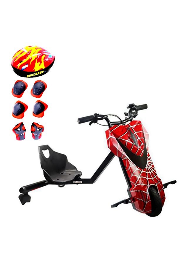 Electric Drifting Ride-On With Protective Gears Multicolour 95x60x60cm