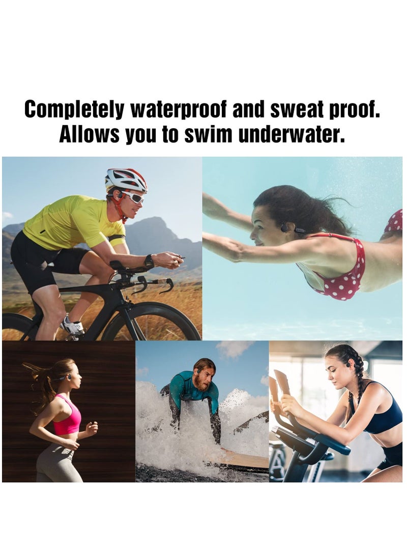 Bone Conduction Headphones Waterproof with Built-in 8G Memory for swimming do not use Bluetooth Mode Open Ear headphones Swimming Running Cycling Gym