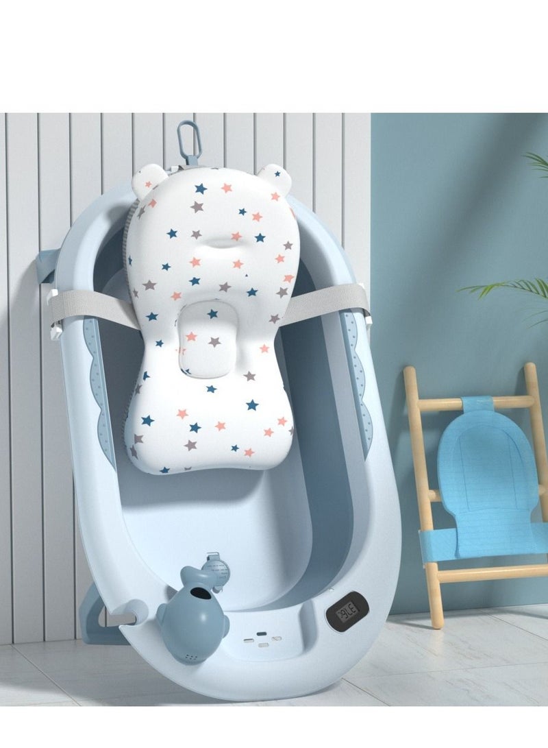 Baby Bath Support Baby Bather Infant Floating Bathtub Cushion Soft Bath Pillow Bath Seat Stand