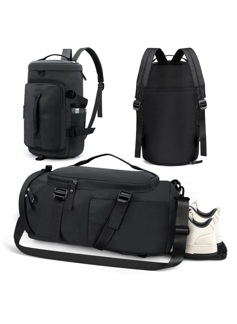 Men's and Women's Gym Bag Travel Backpack Carry-on Backpack Waterproof Hiking Backpack Sports Backpack Black