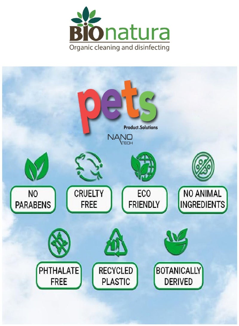 Bionatura Pets tick & flea - 1ltr ; Biodegradable , Natural & Non toxic