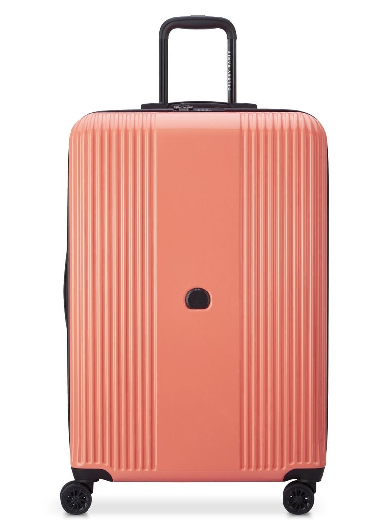 Delsey Ophelie 82cm Hardcase 4 Double Wheel Expandable Check-In Luggage Trolley Coral Pink - 00389383119ME