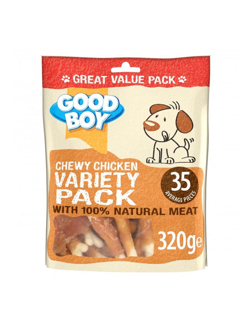 GOODBOY DOG TREATS CHICKEN VARIETY 320G VALUE PACK