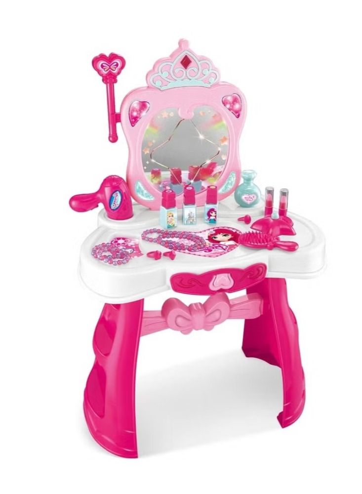 This makeup table is designed to keep the mood of children happy.