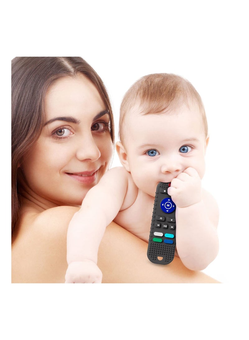 2 Pack Silicone Baby Teething Chew Toys Remote Control and Game Controller for Babies from 3 Months Boys Girls Relief Stress Discomfort Pink baby shower gift