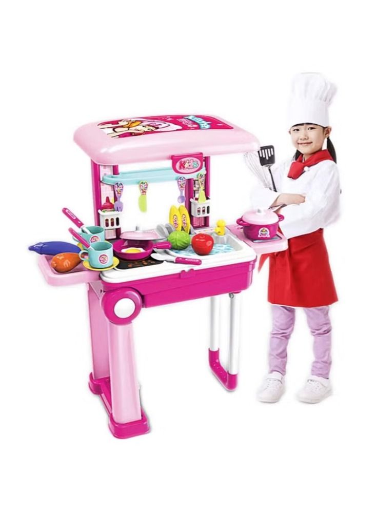 Little Chef Kids Deluxe Attractive Kitchen Cook Play Set With Lights And Sound