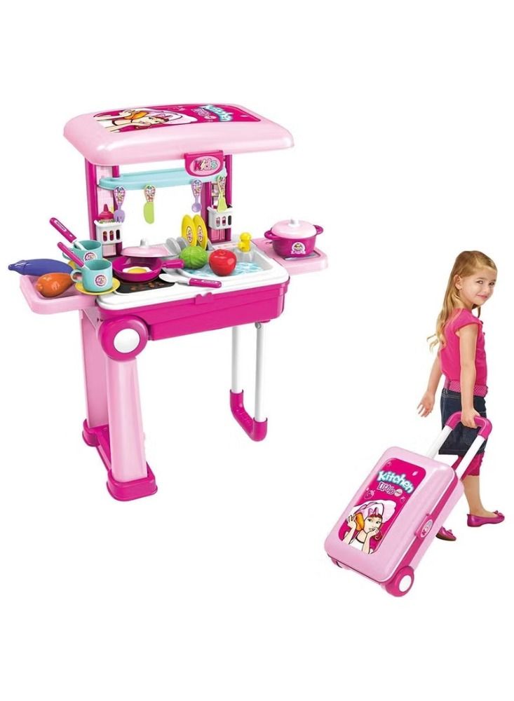 Little Chef Kids Deluxe Attractive Kitchen Cook Play Set With Lights And Sound