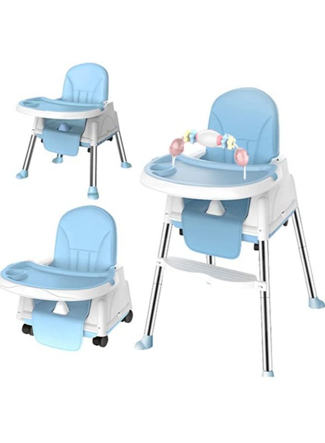 Baby highchair For Eating Foldable Portable Household Multifunctional Portable Baby Dining Car With Roller Wheels