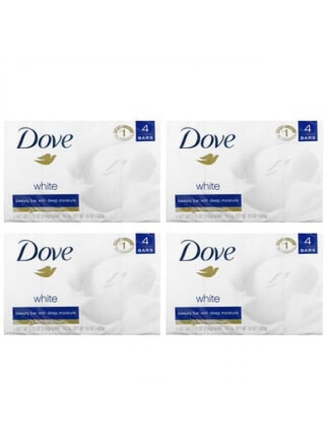 Dove Beauty Bar Soap with Deep Moisture White 4 Bars 3.75 oz 106 g Each