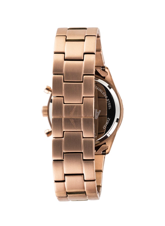 unisex Unisex's Rose Gold Analog Stainless Steel Band Watch - ZVM127