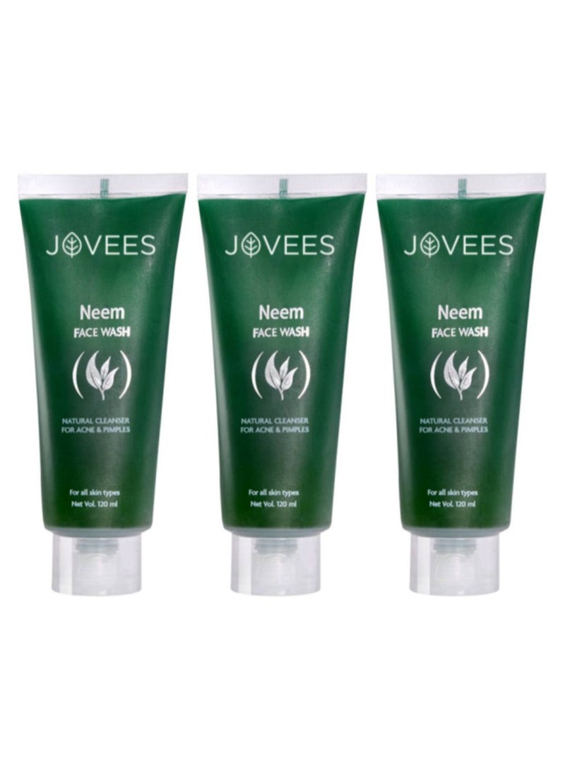 3-Piece Neem Face Wash Set Multicolour 3 x 120ml