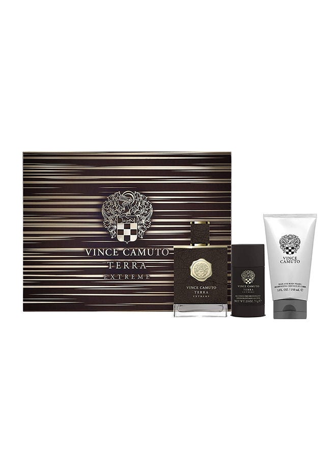Vince Camuto Terra Extreme Men Set Edp 100Ml, Deostick 71G And Hair, Body Wash 150Ml