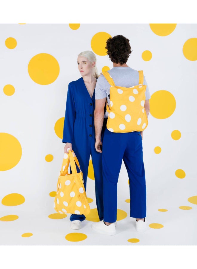 Original Bag | Multi-functional Bag, Turns into BackPack, Spacious, Fashionable, Foldable into Pouch, Washable, Eco-Friendly, Holds up to 15kg, for Daily Use, Shopping Bag - Golden Dots