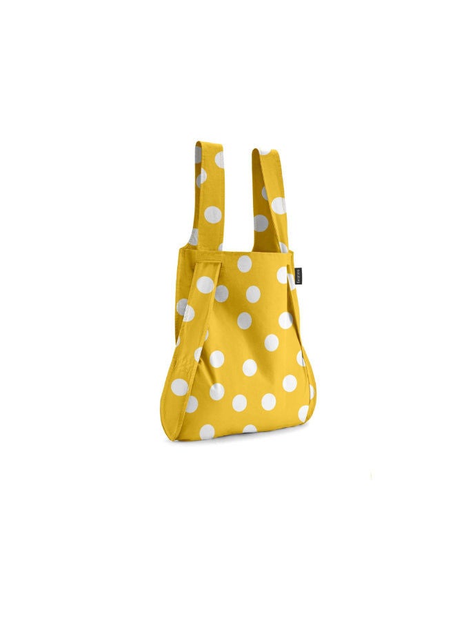 Original Bag | Multi-functional Bag, Turns into BackPack, Spacious, Fashionable, Foldable into Pouch, Washable, Eco-Friendly, Holds up to 15kg, for Daily Use, Shopping Bag - Golden Dots