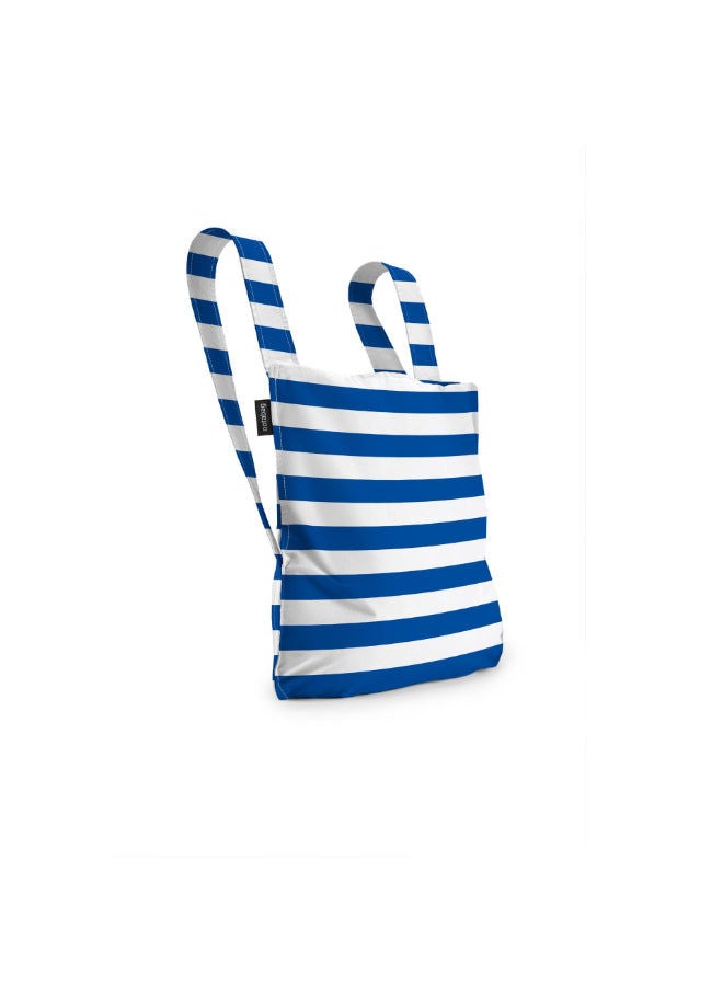 Original Bag | Multi-functional Bag, Turns into BackPack, Spacious, Fashionable, Foldable into Pouch, Washable, Eco-Friendly, Holds up to 15kg, for Daily Use, Shopping Bag - Marine Stripes