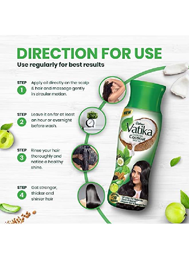 Vatika Enriched Coconut Hair Oil 600ml (300ml*2)