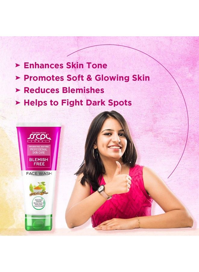 Blemish Free Face Wash With The Goodness Of Lemon Guava Turmeric Extract Provides Natural Nourishment Even Tone To Skin & Promotes Skin Glow (100Gm*2)
