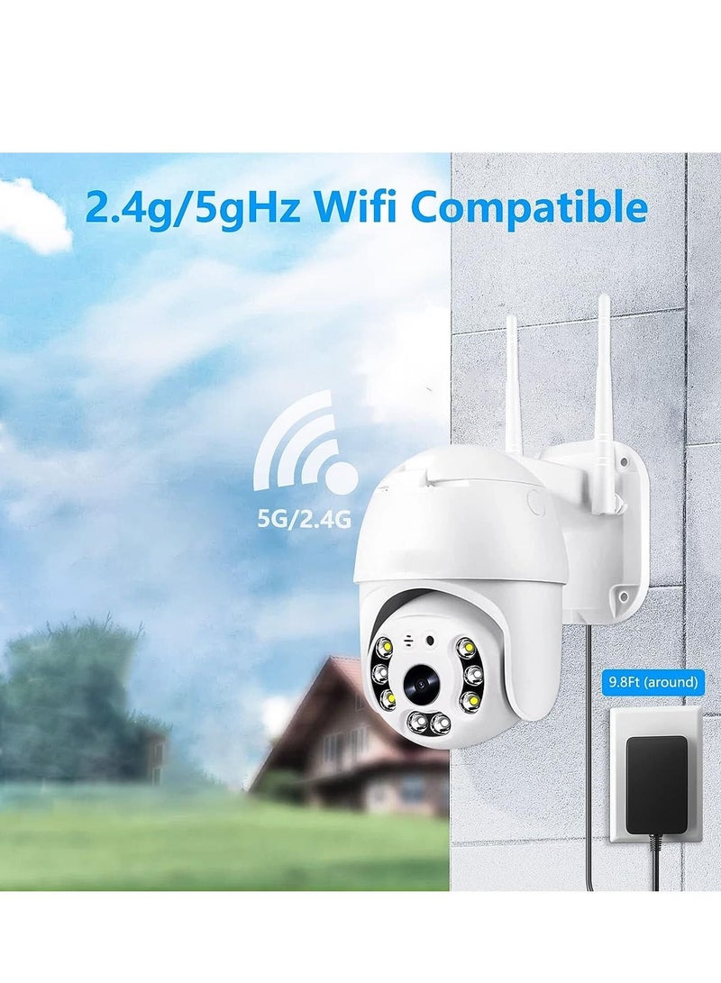 5G WiFi Security Camera, 3MP HD Dual Band 2.4G/5GHz Wireless Camera for Home Security, Motion Tracking with IR Night Vision, Spot Light Camera