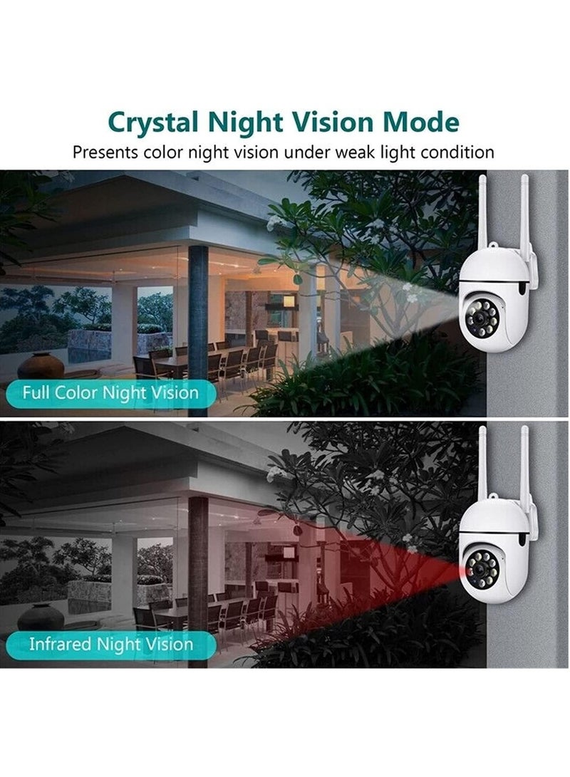 Security Cameras, Outdoor 2.4GHz & 5GHz WiFi Cameras for Home Security, 1080P Dome 360° View Surveillance Cameras, 2-Way Audio, Baby Monitor with Motion Detection