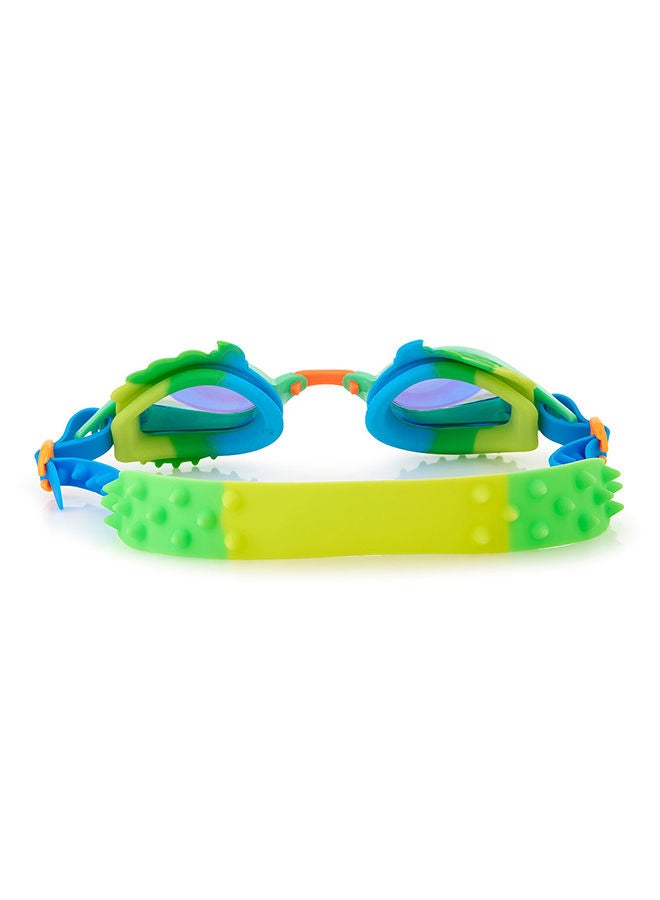 Dylan Phoenix Green Kids Swimming Goggles - Ages 5+ - Anti Fog, No Leak, Non Slip, UV Protection - Hard Travel Case - Lead and Latex Free