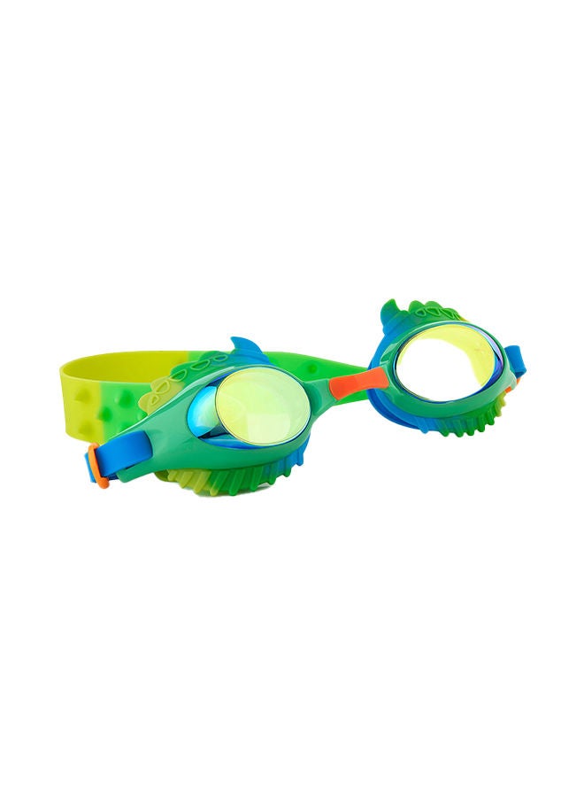 Dylan Phoenix Green Kids Swimming Goggles - Ages 5+ - Anti Fog, No Leak, Non Slip, UV Protection - Hard Travel Case - Lead and Latex Free