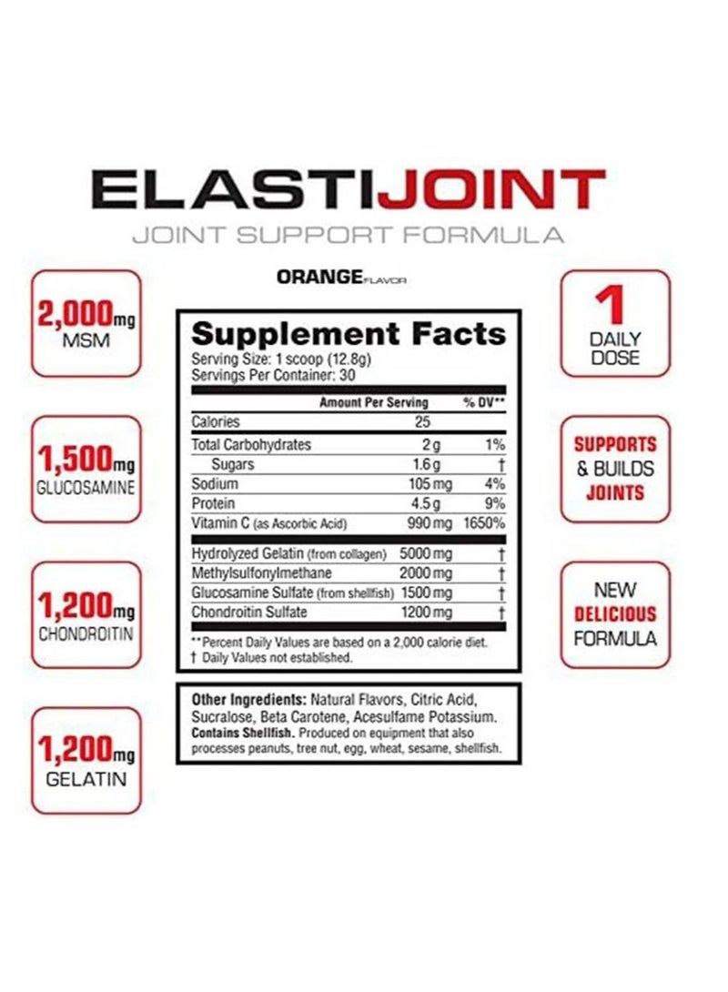 Elastijoint Joint Support Powder Orange 13.54 Oz 30 Servings
