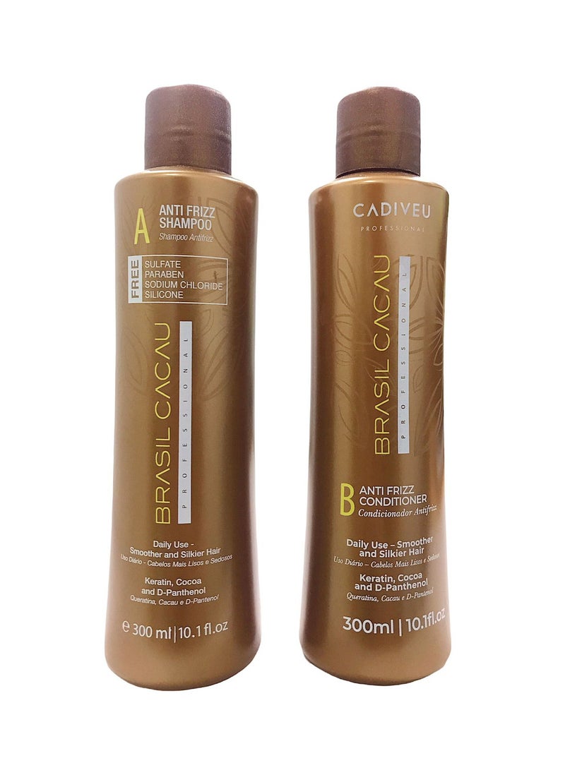 Sulfate Free Anti Frizz Shampoo and Conditioner 300ml