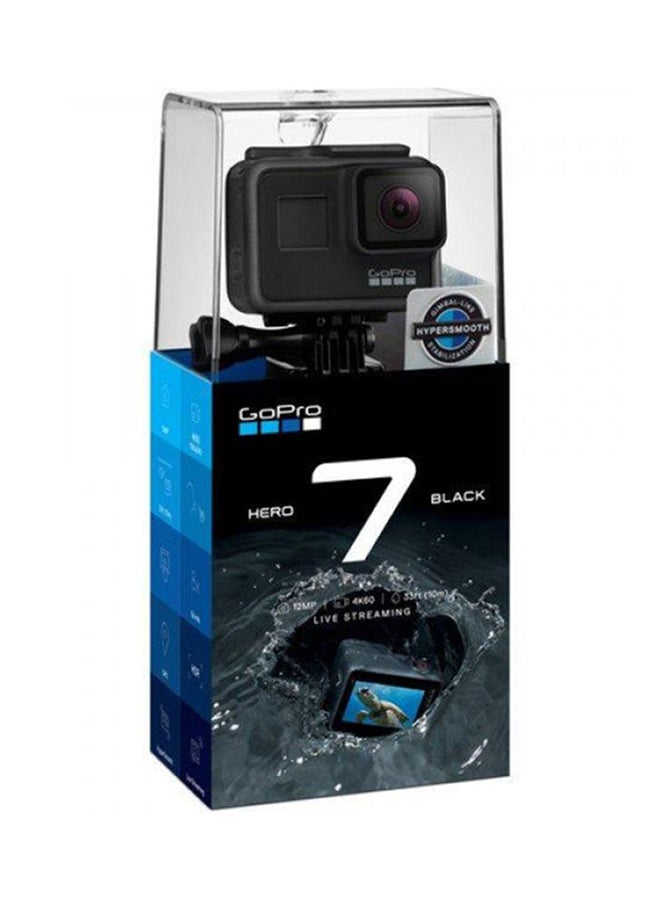 Hero7 Sports Digital Action Camera Black with 12MP, 4K60/1080p240 video resolution  8x Slo-Mo Wi-Fi + Bluetooth GPS Enabled Water Resistant