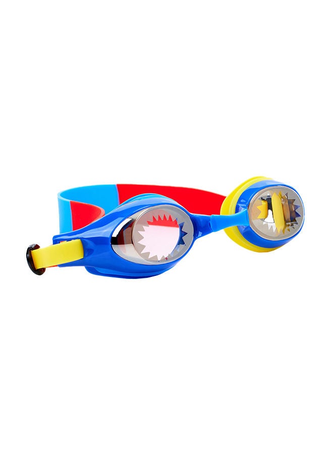 Aqua2ude Superhero Yellow Kids Swimming Goggles - Ages 3+ - Anti Fog, No Leak, Non Slip, UV Protection - Hard Travel Case - Lead and Latex Free