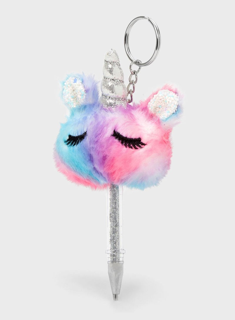 Rainbow Unicorn Mini Keychain Pen