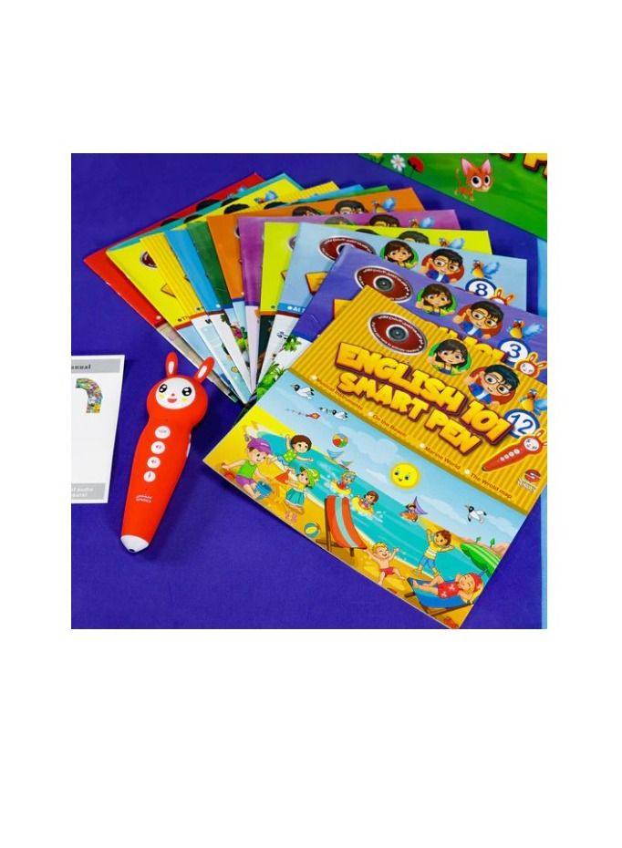 English speaking pen with 12 books to learn conversation and correct pronunciation