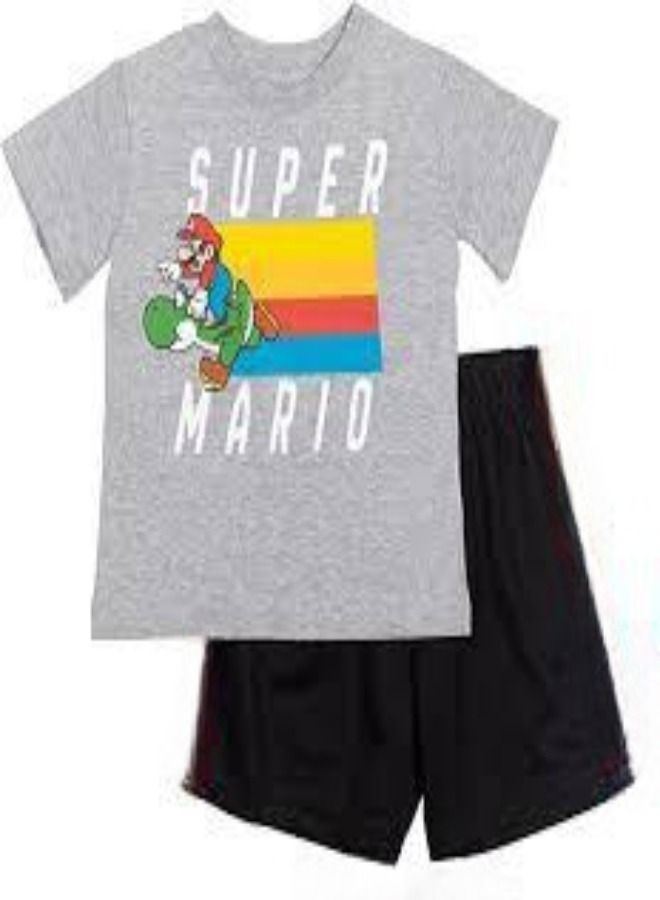 Supermario Printed T-shirt short For Kids Style 5