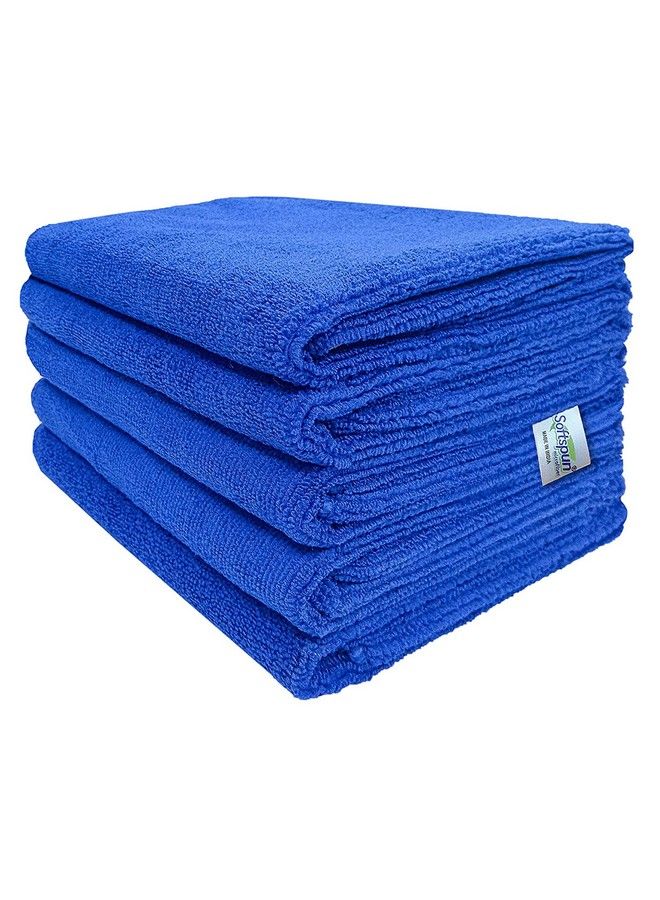 Microfiber Hair And Face Care 5Piece 40X60 Cms 340 Gsm (Blue). Super Soft & Comfortable Quick Drying Ultra Absorbent In Large Size.
