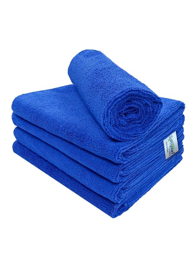 Microfiber Hair And Face Care 5Piece 40X60 Cms 340 Gsm (Blue). Super Soft & Comfortable Quick Drying Ultra Absorbent In Large Size.