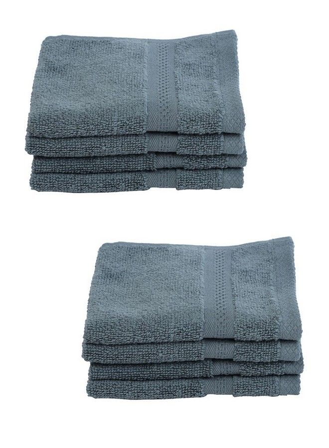 Ultra Soft Zero Twist 100% Cotton Towel (Hygro Tech) 8Pc Face Towel (Paradiso) Super Absorbent Fluffy Aerocore Organic Technology For Men Women Gym Kitchen Solidgrey